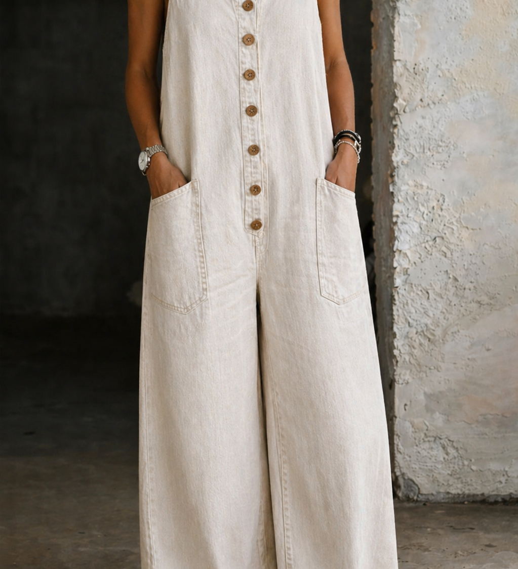 Brigitte - Salopette en Coton Vintage Lavée
