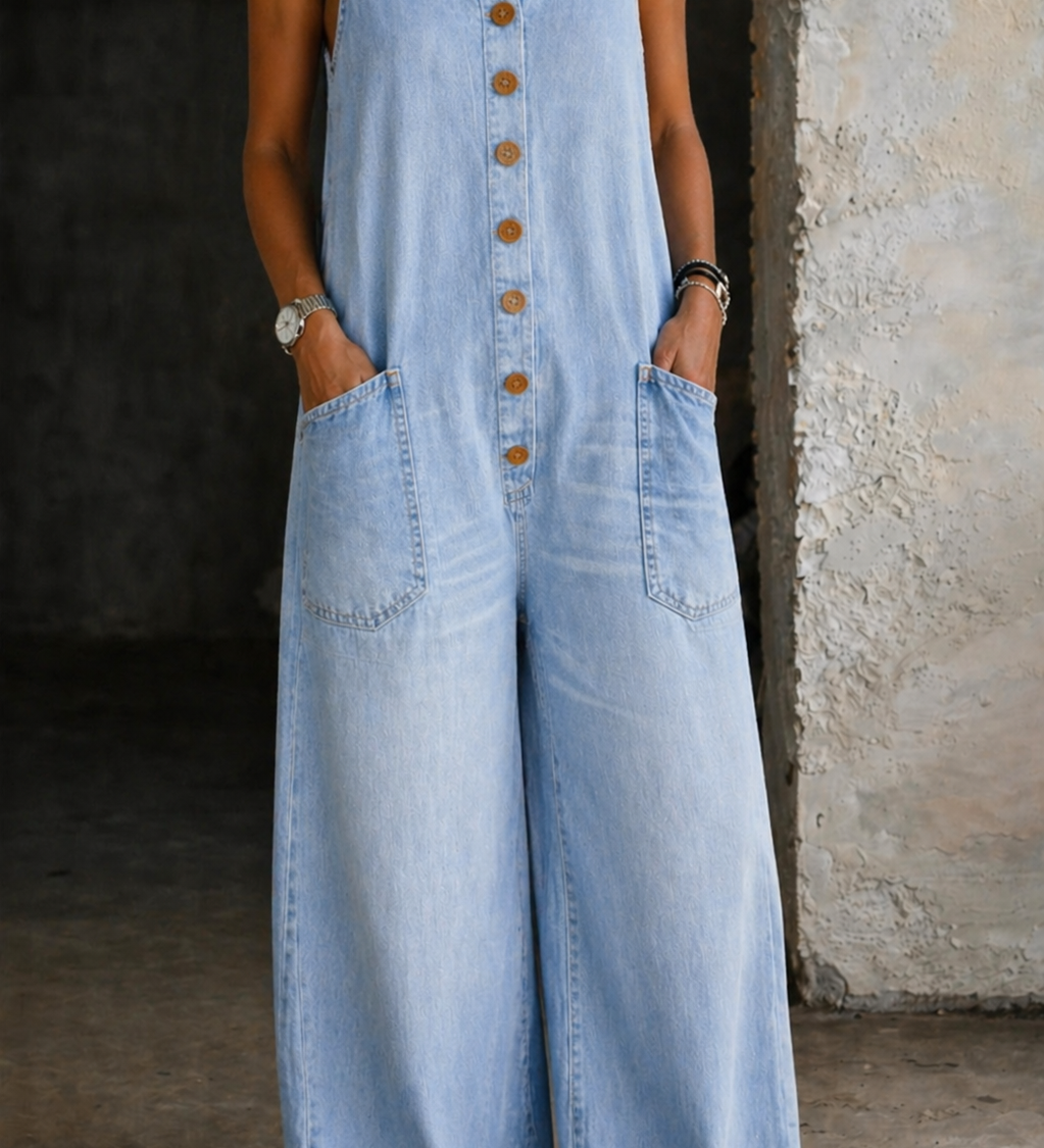Brigitte - Salopette en Coton Vintage Lavée