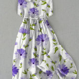 Naisten Mekko - Vintage Kukallinen Kesä Eleganssi Säädettävällä Istuvuudella